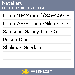 My Wishlist - natakery