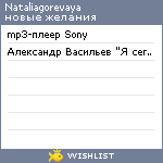 My Wishlist - nataliagorevaya