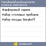 My Wishlist - nataliiaolshynskaastarte