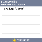 My Wishlist - natanatalika
