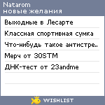 My Wishlist - natarom