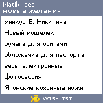 My Wishlist - natik_geo