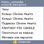 My Wishlist - natsu_watanabe