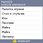 My Wishlist - natt123
