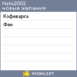 My Wishlist - natu2002