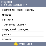 My Wishlist - naya88