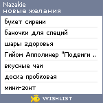 My Wishlist - nazakie