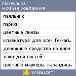 My Wishlist - nazeyouka