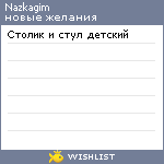 My Wishlist - nazkagim