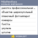 My Wishlist - ndashevskaya