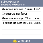 My Wishlist - ndrachinskaya