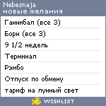 My Wishlist - nebesnaja