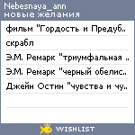 My Wishlist - nebesnaya_ann