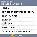 My Wishlist - needlefan