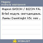 My Wishlist - negony