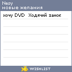 My Wishlist - nesy