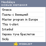 My Wishlist - nevdalaya