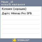 My Wishlist - never_ok