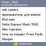 My Wishlist - never_think