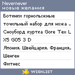 My Wishlist - nevernever