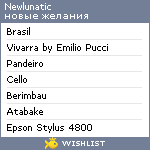 My Wishlist - newlunatic