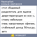 My Wishlist - newmarket