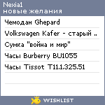 My Wishlist - nexia1