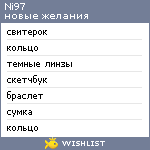 My Wishlist - ni97