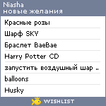 My Wishlist - niasha