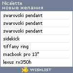 My Wishlist - nicalette