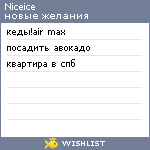 My Wishlist - niceice