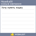 My Wishlist - nicenika00