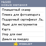 My Wishlist - nick80