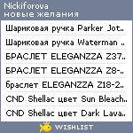 My Wishlist - nickiforova