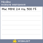 My Wishlist - nicolino