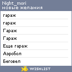 My Wishlist - night_mori