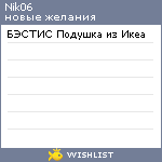 My Wishlist - nik06