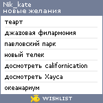 My Wishlist - nik_kate