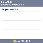My Wishlist - nikablum