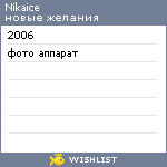 My Wishlist - nikaice