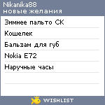 My Wishlist - nikanika88