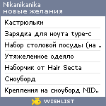 My Wishlist - nikanikanika