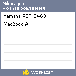 My Wishlist - nikaragoa