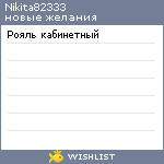 My Wishlist - nikita82333