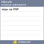 My Wishlist - nikita91