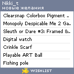 My Wishlist - nikki_t