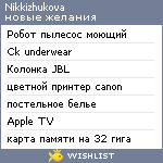 My Wishlist - nikkizhukova