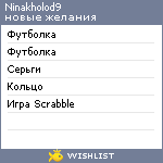 My Wishlist - ninakholod9