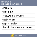 My Wishlist - niotkuda