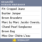 My Wishlist - nirvunchik